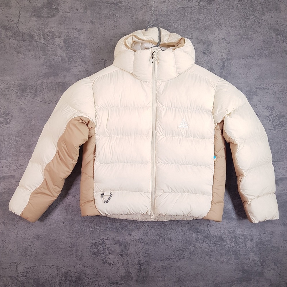 NIKE ACG Lunar Lake Therma-Fit ADV Puffer Jacket Womens SMALL Beige FZ6761-229